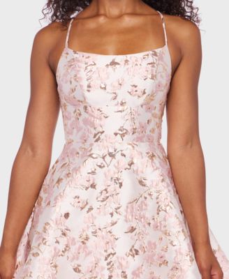 Juniors' Lace-Up A-Line Dress
