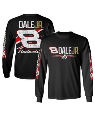 JR Motorsports Official Team Apparel - Men's Black Dale Earnhardt Jr. Budweiser Long Sleeve T-Shirt