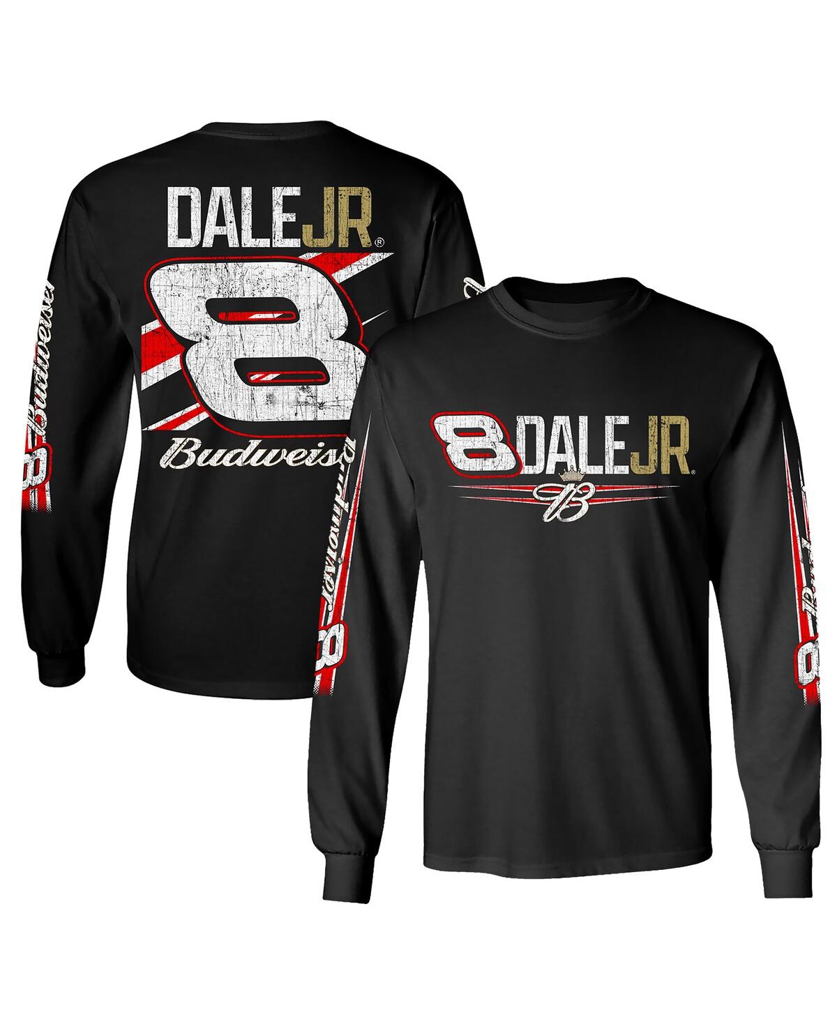 Men's Black Dale Earnhardt Jr. Budweiser Long Sleeve T-Shirt - Black