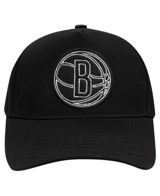 Men's Black Brooklyn Nets Paint the City Pinch Front Snapback Hat