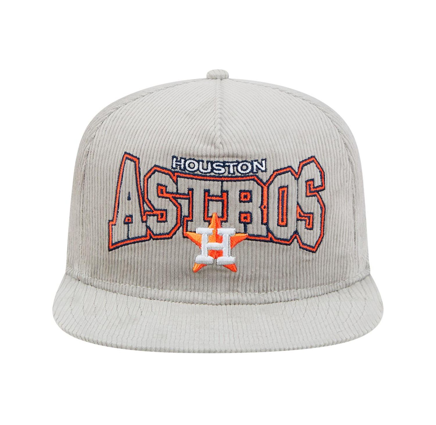 Men's Gray Houston Astros Corduroy Golfer Snapback Hat