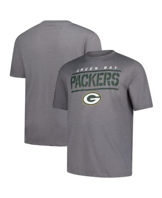 Fanatics - Men's Heather Gray Green Bay Packers Big Tall Top Notch T-Shirt