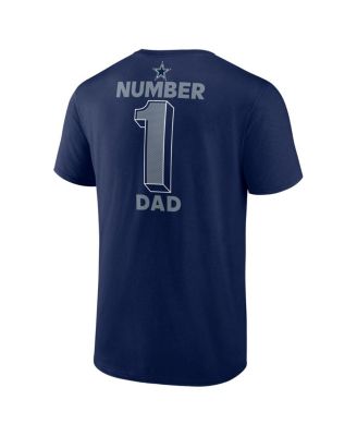 Men's Navy Dallas Cowboys Big Tall Number One Dad T-Shirt