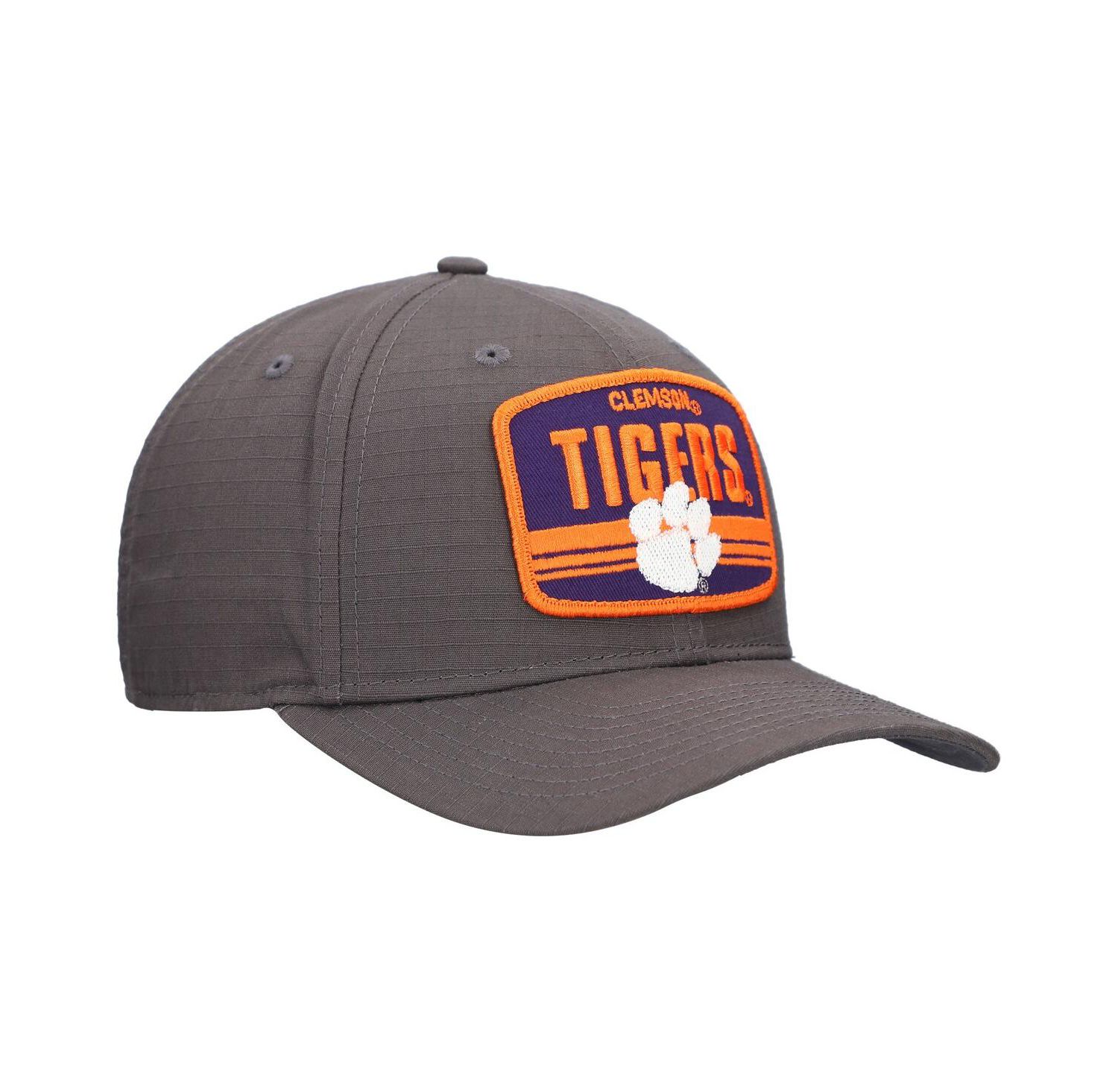 Men's Charcoal Clemson Tigers Team Elevated 9SEVENTY Stretch-Snap Adjustable Hat