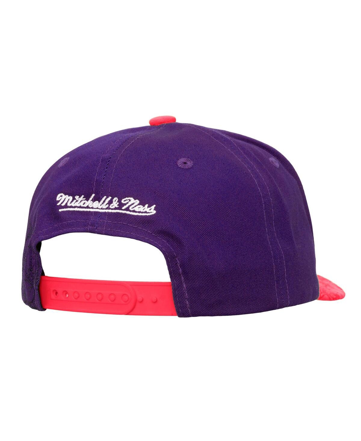 Mitchell & Ness Men's Purple/Red Toronto Raptors May Flowers Adjustable Hat
