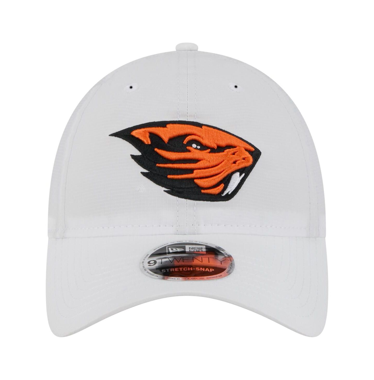 Мужская кепка New Era White Oregon State Beavers Active Ripstop 9TWENTY Adjustable Hat — фото 2