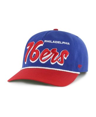 Men's Royal/Red Philadelphia 76ers Drop Shadow Rope Hitch Adjustable Hat