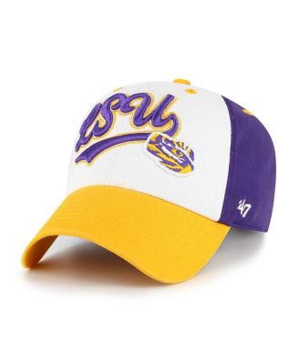'47 Brand - Big Boys and Girls White LSU Tigers Scooter Clean Up Adjustable Hat