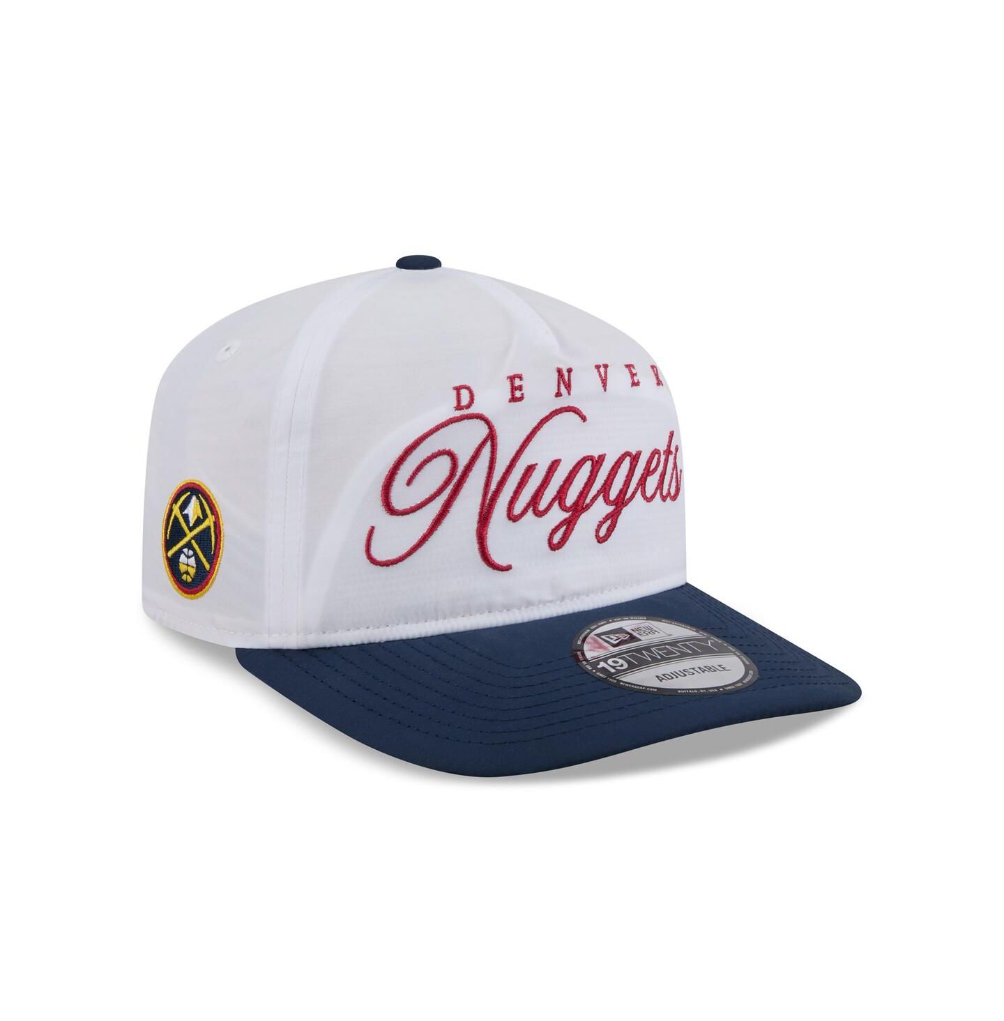 Мужская кепка New Era White/Navy Denver Nuggets 2025 NBA Draft On-Stage Nylon 19TWENTY Adjustable Hat — фото 1