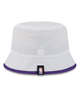 Men's White/Purple Los Angeles Lakers 2025 NBA Draft Nylon Bucket Hat