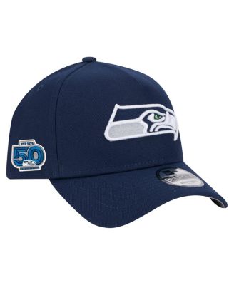 New Era - Men's College Navy Seattle Seahawks 50th Season A-Frame 9FORTY Adjustable Hat