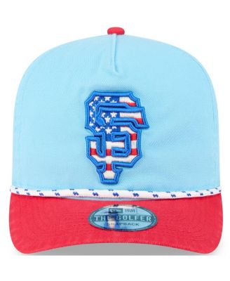 Men's Light Blue/Red San Francisco Giants 2025 Fourth of July Golfer Snapback Hat