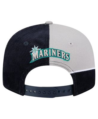 Men's Navy/Gray Seattle Mariners Retro Split Corduroy Snapback Hat