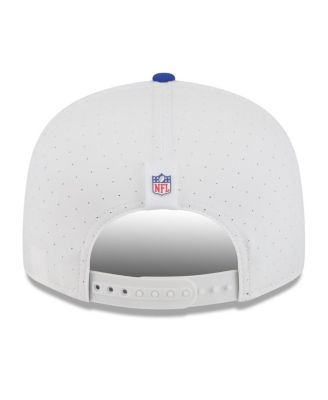 Men's White/Royal New York Giants 2025 NFL Training Camp Split Panel 9FIFTY Snapback Hat