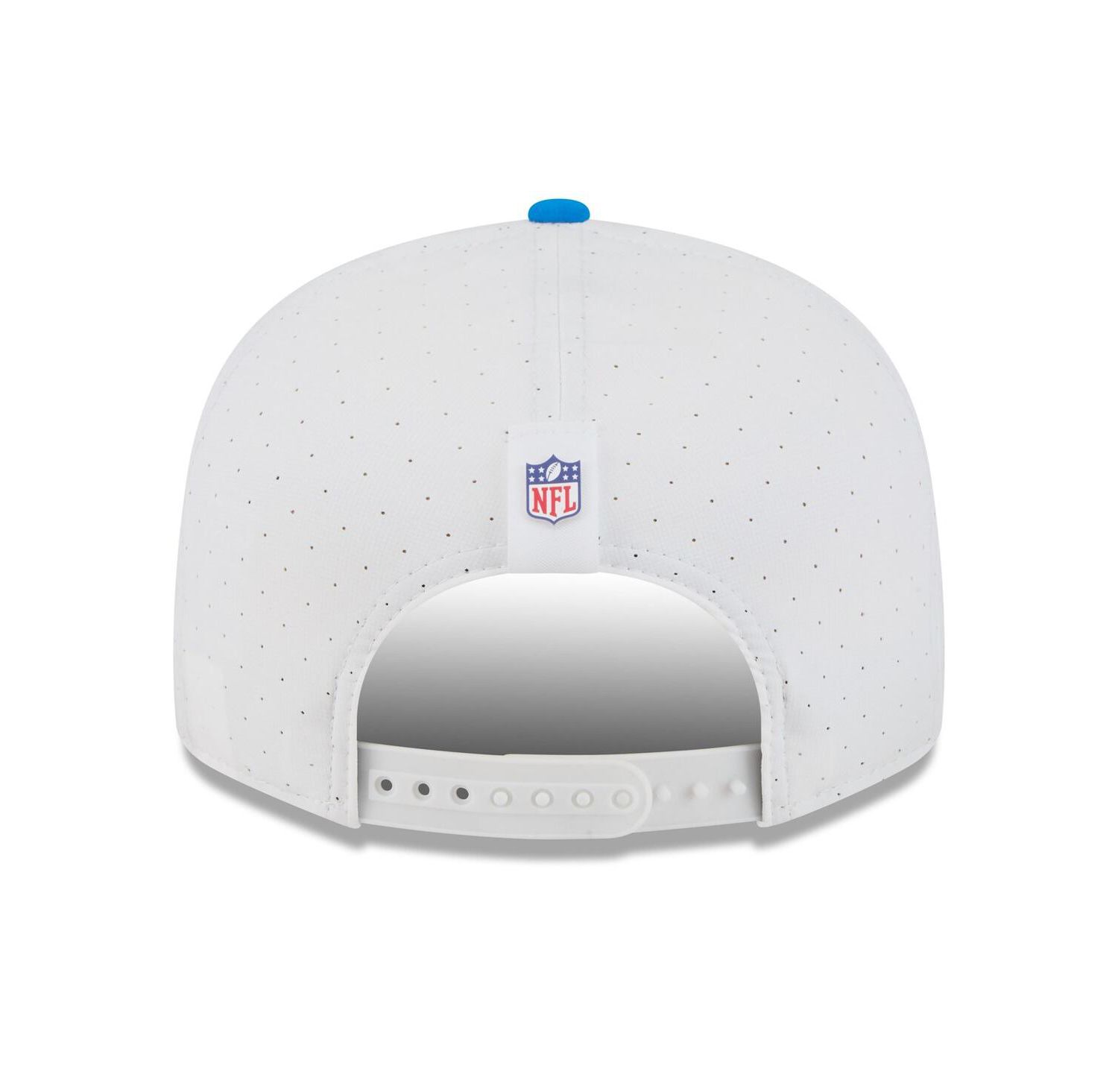 Men's White/Blue Detroit Lions 2025 NFL Training Camp Split Panel 9FIFTY Snapback Hat