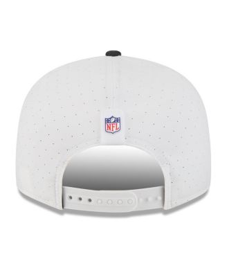 Men's White/Black Cincinnati Bengals 2025 NFL Training Camp Split Panel 9FIFTY Snapback Hat