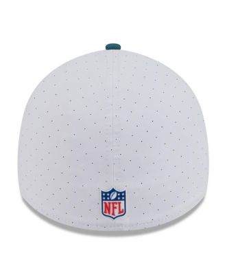 Men's White/Midnight Green Philadelphia Eagles 2025 NFL Training Camp 39THIRTY Flex Hat