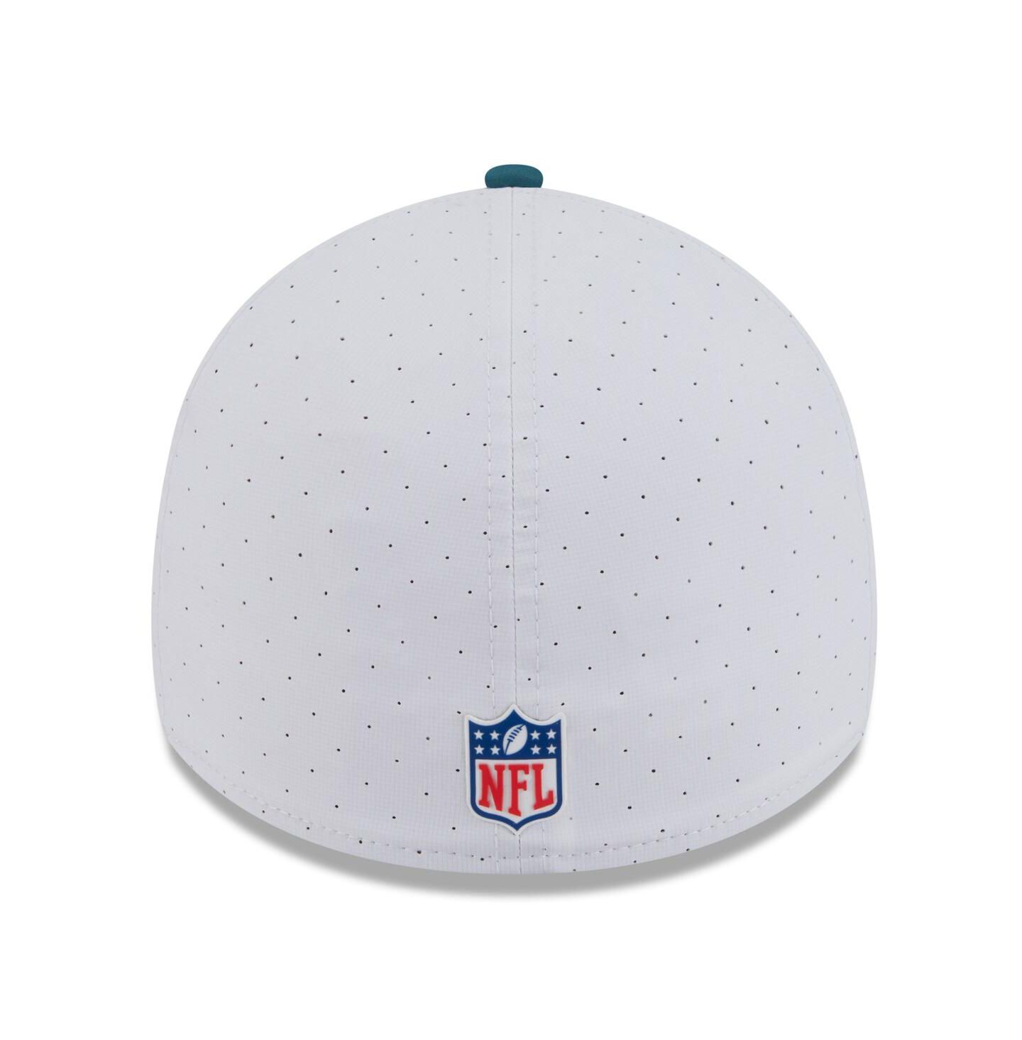Мужская кепка New Era White/Midnight Green Philadelphia Eagles 2025 NFL Training Camp 39THIRTY Flex Hat — фото 4