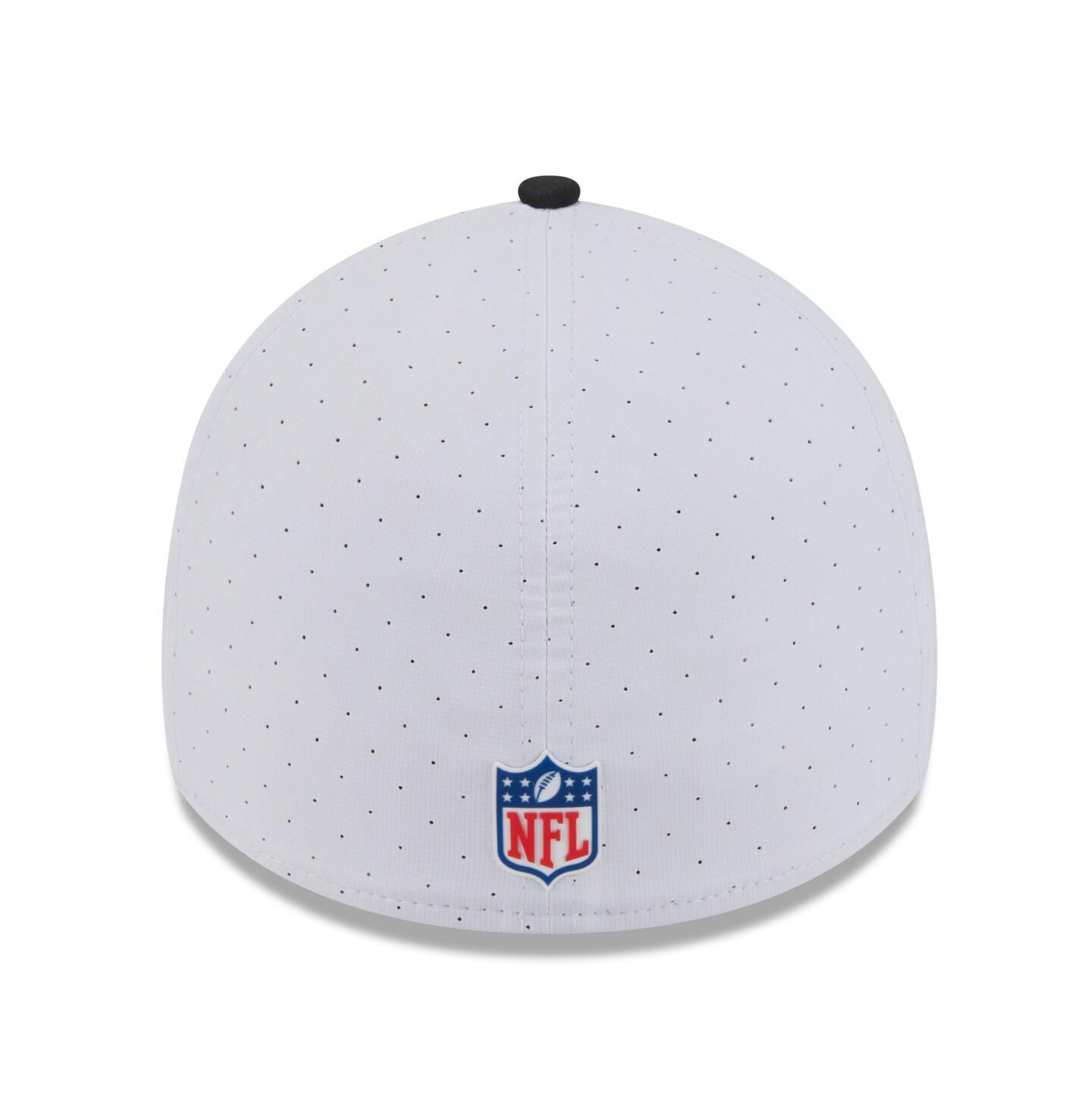 Мужская кепка New Era White/Black New Orleans Saints 2025 NFL Training Camp 39THIRTY Flex Hat — фото 4