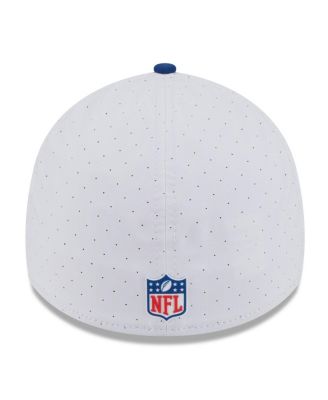 Men's White/Royal Indianapolis Colts 2025 NFL Training Camp 39THIRTY Flex Hat