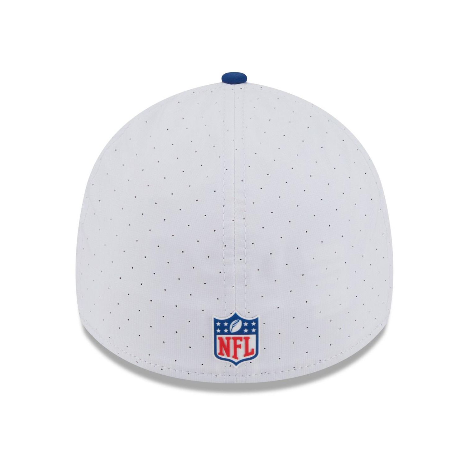 Men's White/Royal Indianapolis Colts 2025 NFL Training Camp 39THIRTY Flex Hat
