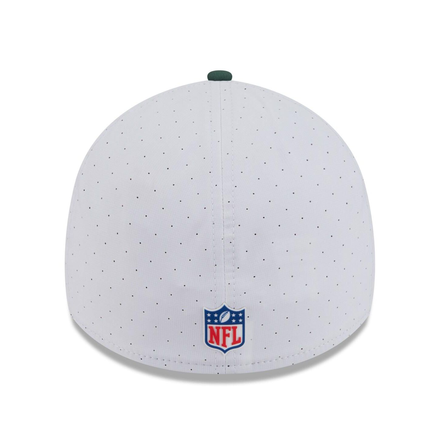 Мужская кепка New Era White/Green Bay Packers 2025 NFL Training Camp 39THIRTY Flex Hat — фото 4