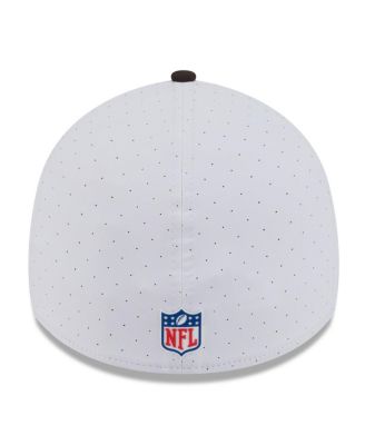 Men's White/Brown Cleveland Browns 2025 NFL Training Camp 39THIRTY Flex Hat