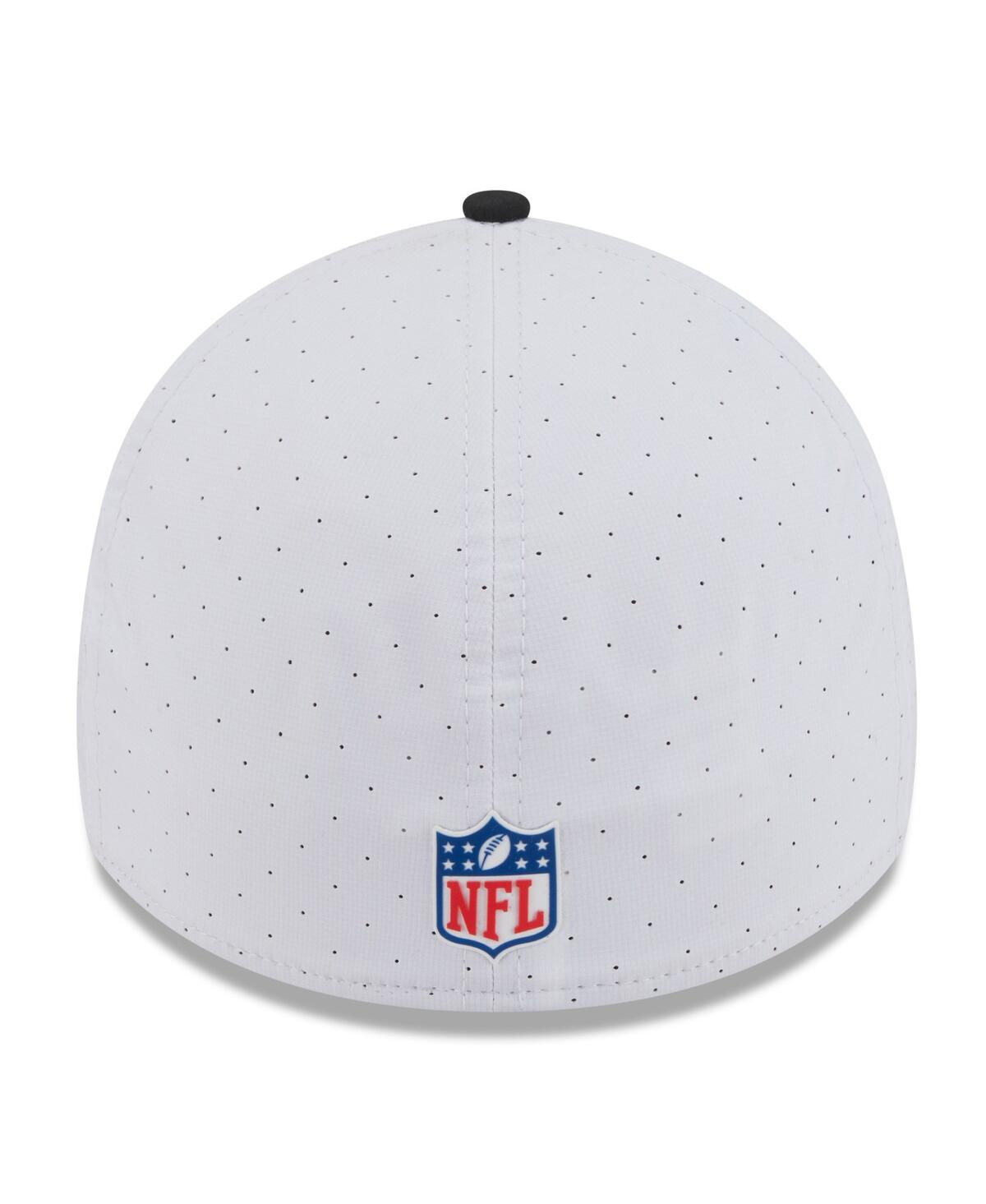 New Era Men's White/Black Cincinnati Bengals 2025 Nfl Training Camp 39THIRTY Flex Hat