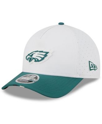 New Era - Big Boys and Girls White/Midnight Green Philadelphia Eagles 2025 NFL Training Camp A-Frame 9FORTY Adjustable Hat