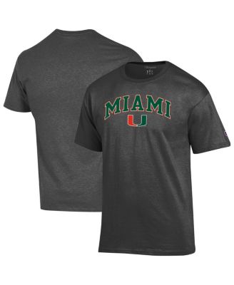 Champion - Men's&nbsp;Charcoal Miami Hurricanes Arch Over Logo T-Shirt