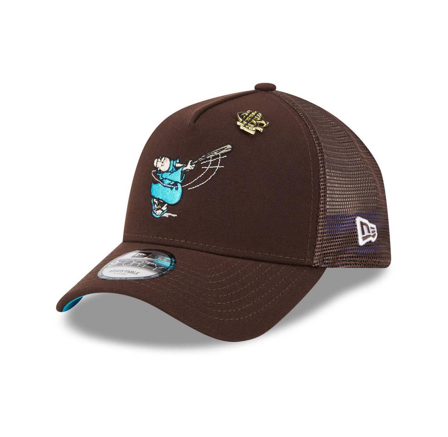 Men's Brown San Diego Padres 2025 Big League Chew A-Frame 9FORTY Adjustable Trucker Hat