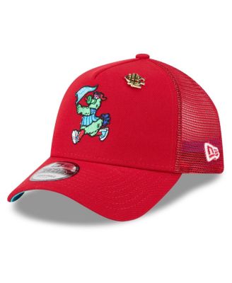 New Era - Men's Red Philadelphia Phillies 2025 Big League Chew A-Frame 9FORTY Adjustable Trucker Hat