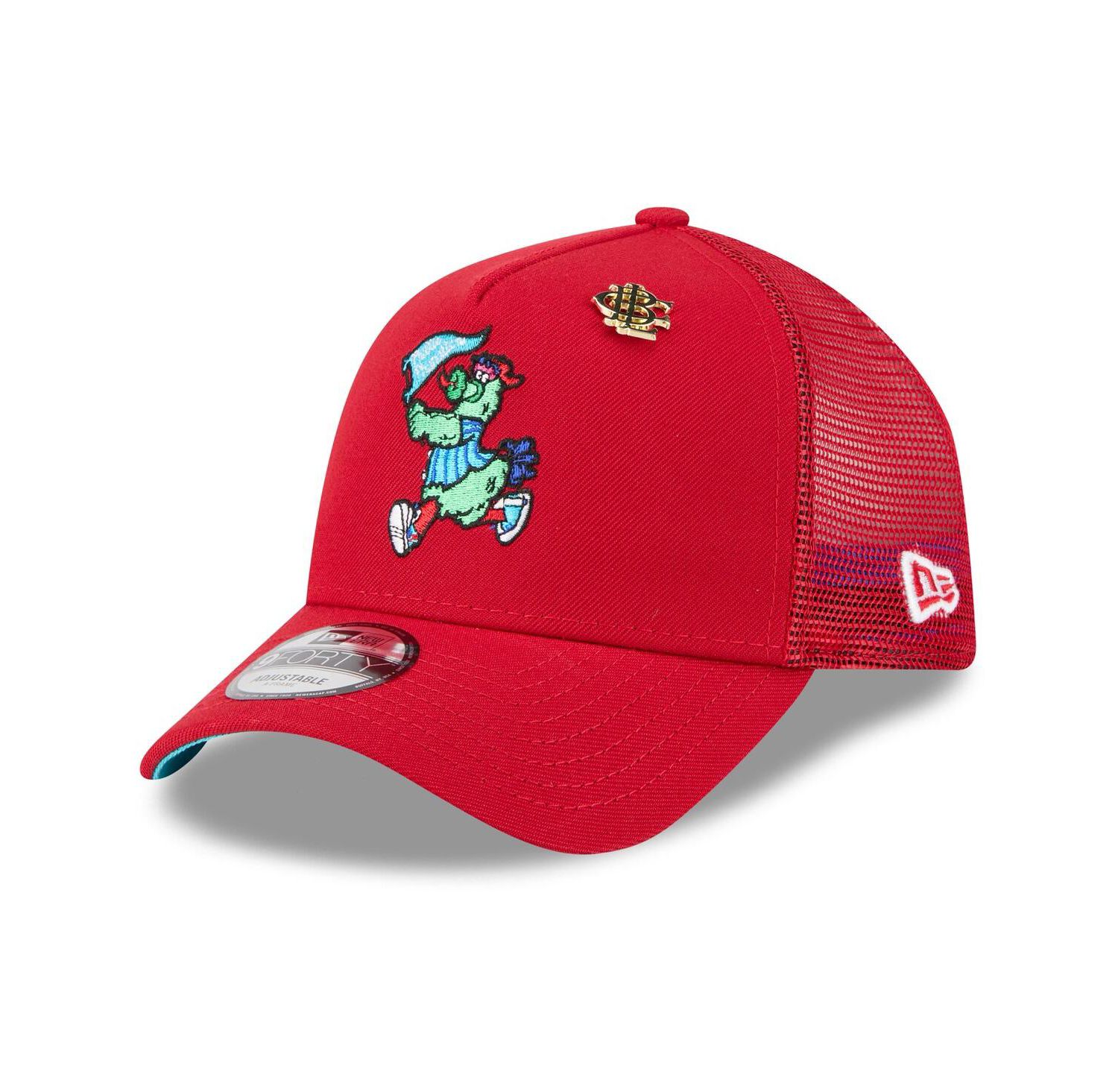 Men's Red Philadelphia Phillies 2025 Big League Chew A-Frame 9FORTY Adjustable Trucker Hat