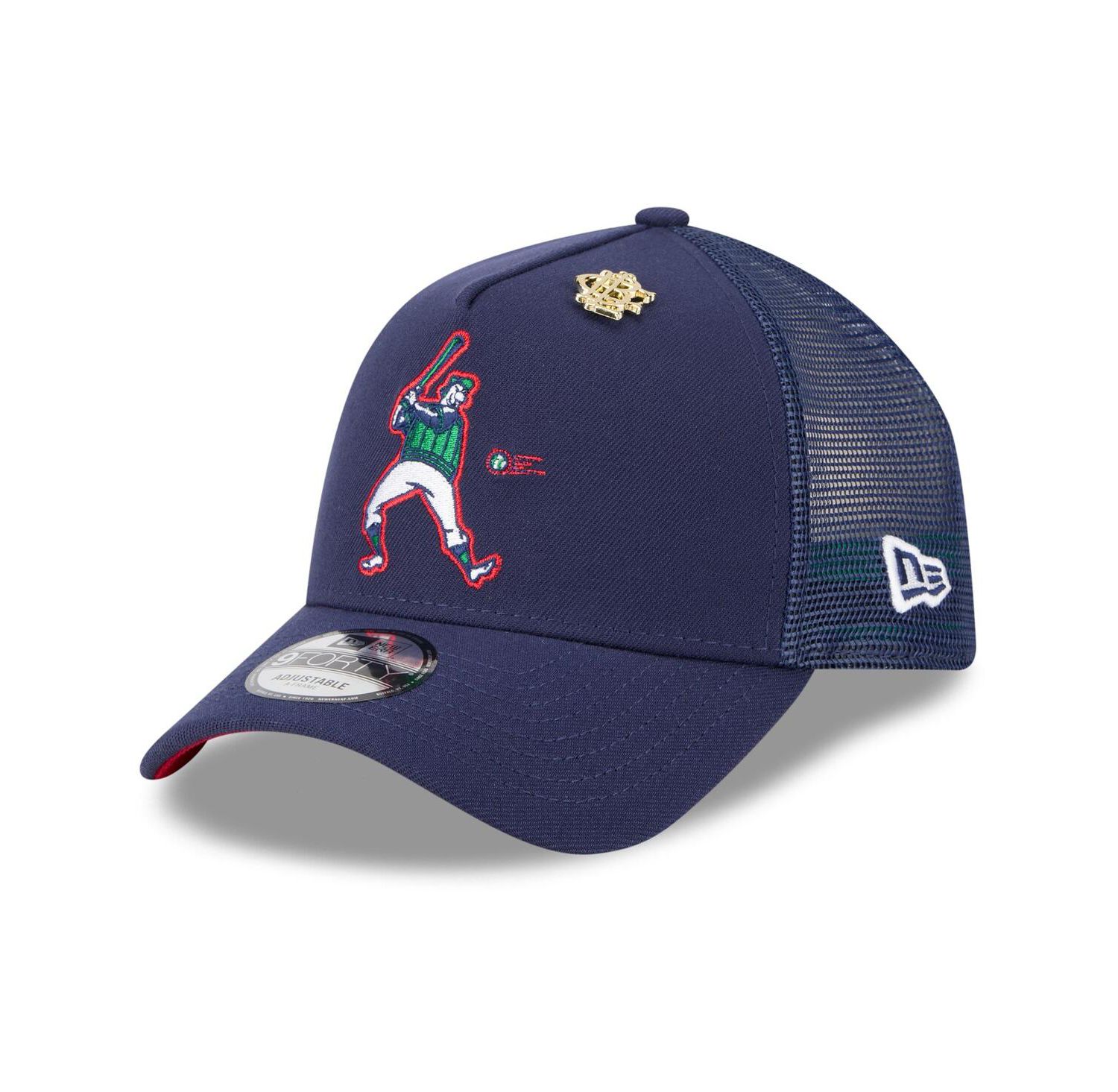 Men's Navy Milwaukee Brewers 2025 Big League Chew A-Frame 9FORTY Adjustable Trucker Hat