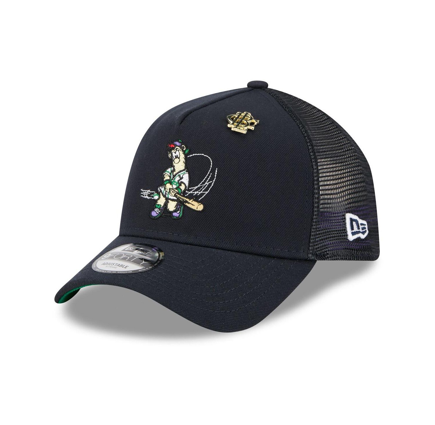 Men's Navy Atlanta Braves 2025 Big League Chew A-Frame 9FORTY Adjustable Trucker Hat