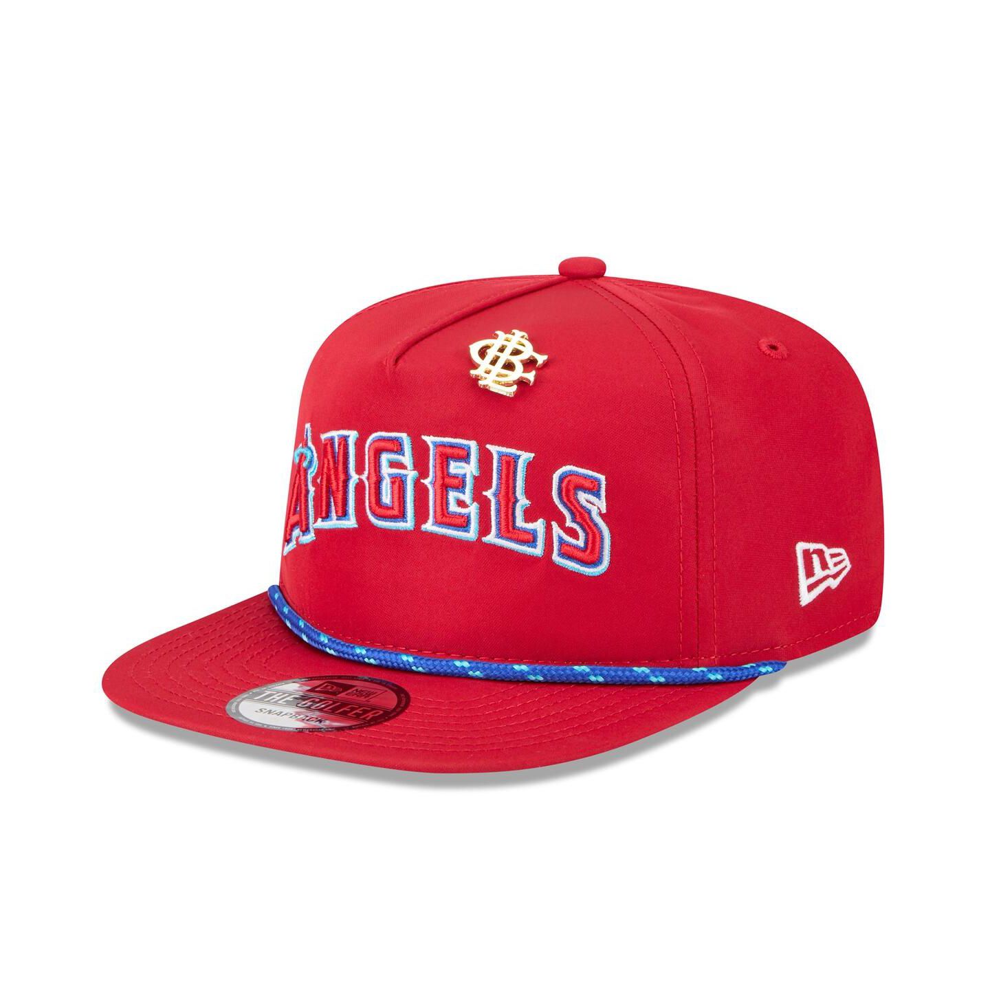Мужская кепка New Era Red Los Angeles Angels 2025 Big League Chew Golfer Snapback Hat — фото 1