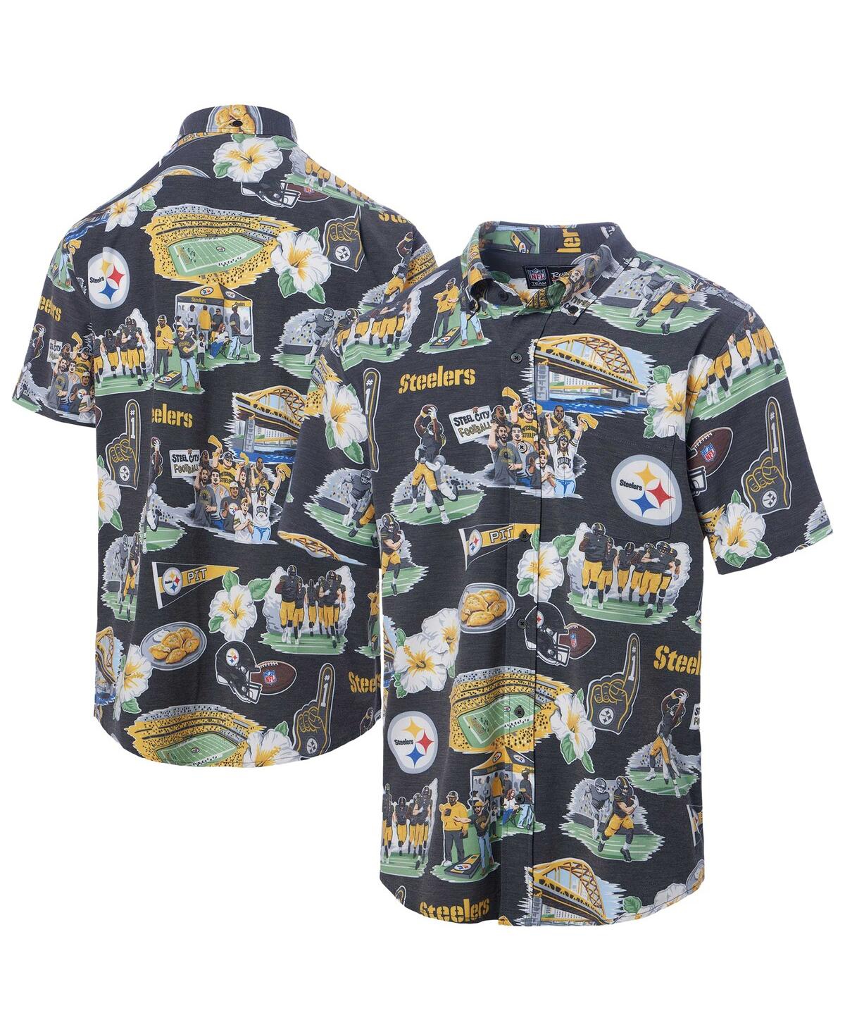 Reyn Spooner Men's Black Pittsburgh Steelers Scenic Button-Down Shirt