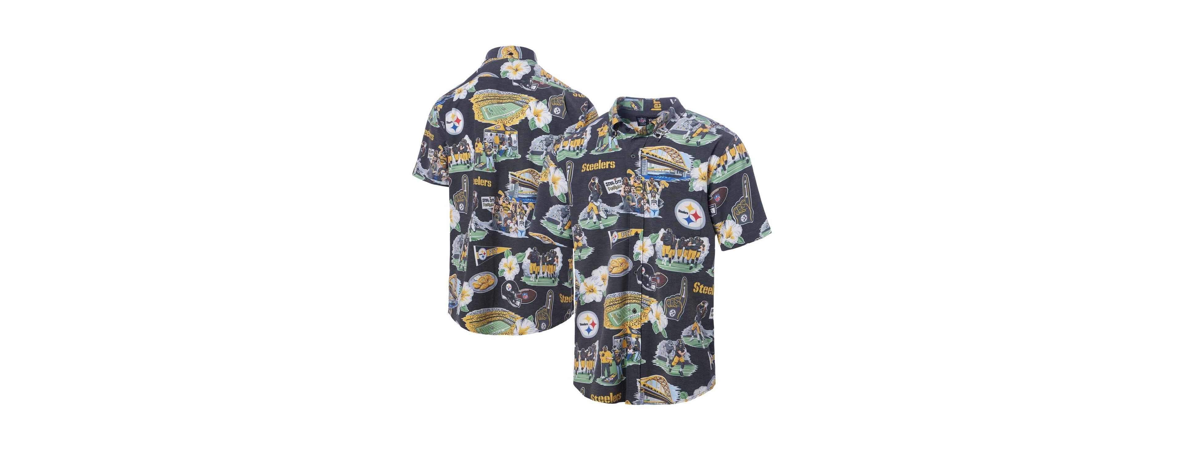 Reyn Spooner Men's Black Pittsburgh Steelers Scenic Button-Down Shirt