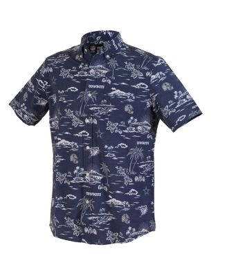 Men's Navy Dallas Cowboys Kekai Performance Button-Down Shirt