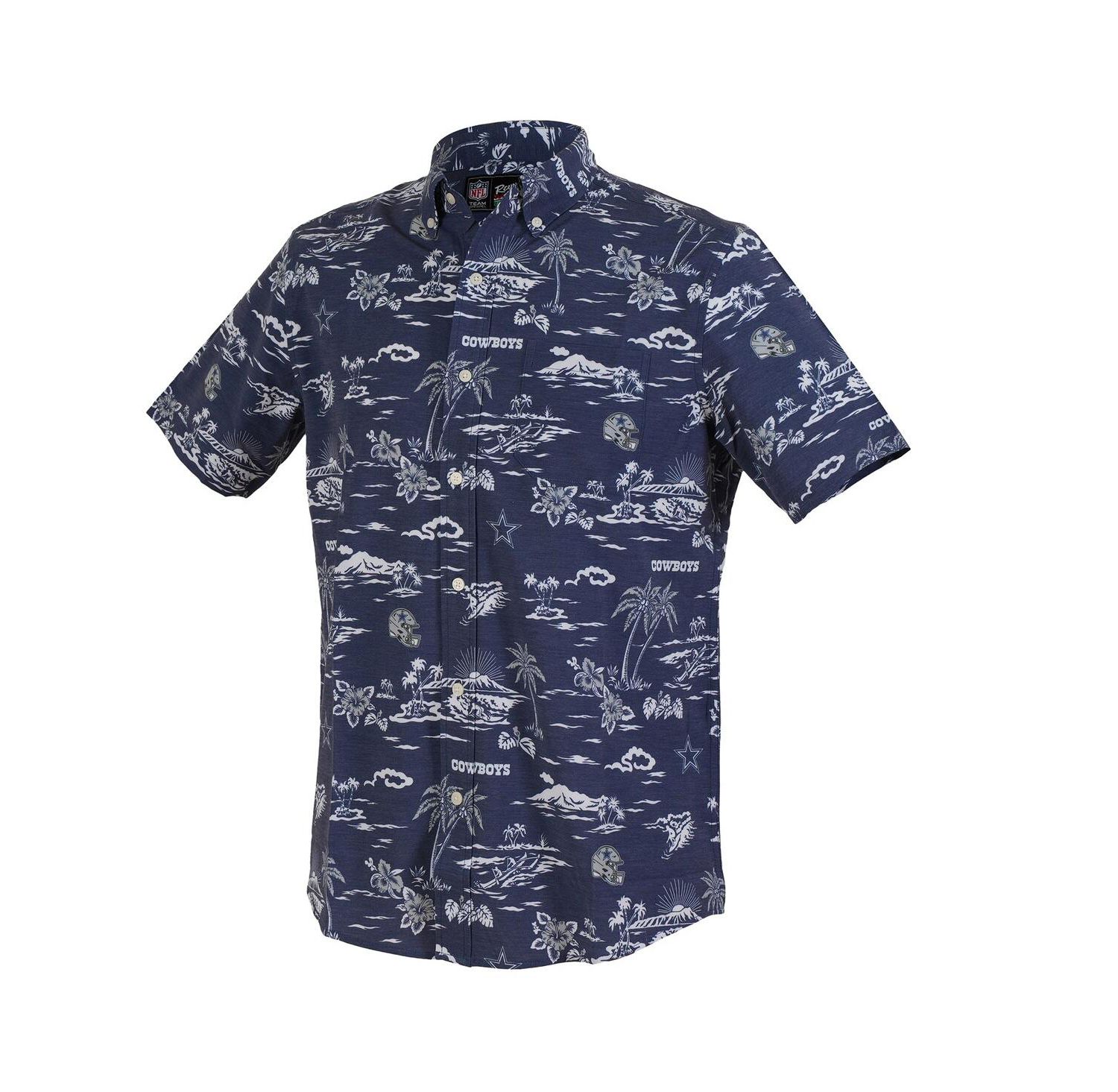 Men's Navy Dallas Cowboys Kekai Performance Button-Down Shirt