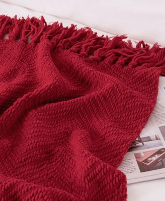 Herringbone Chenille Knit Throw, 60"x 80"