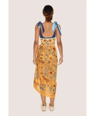 Beach Sarong Wrap - Amazon Rainforest Yellow