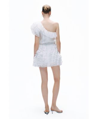 Women's Mini Dress with Layered Ruffle Details