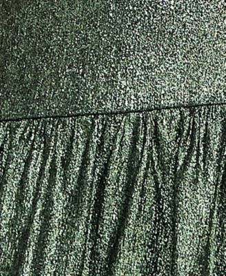 Juniors' Rhinestone-Strap Fit & Flare Dress