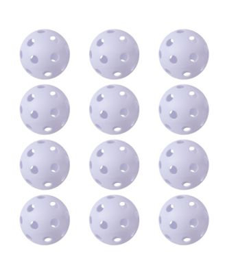 12-Pack Plastic Practice Baseballs, Training Baseballs for All Skill Levels. (Several Colors Available)