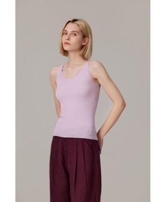 Women's Scoop Neck Tank Top | 75% Merino Wool 25% Silk Ultra-Soft Layering Essential | Natrual Moisture Wicking Sweater
