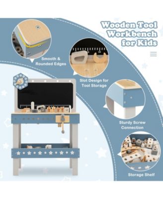 Kids Play Tool Workbench Set with 61 Pcs Tool and Parts Set