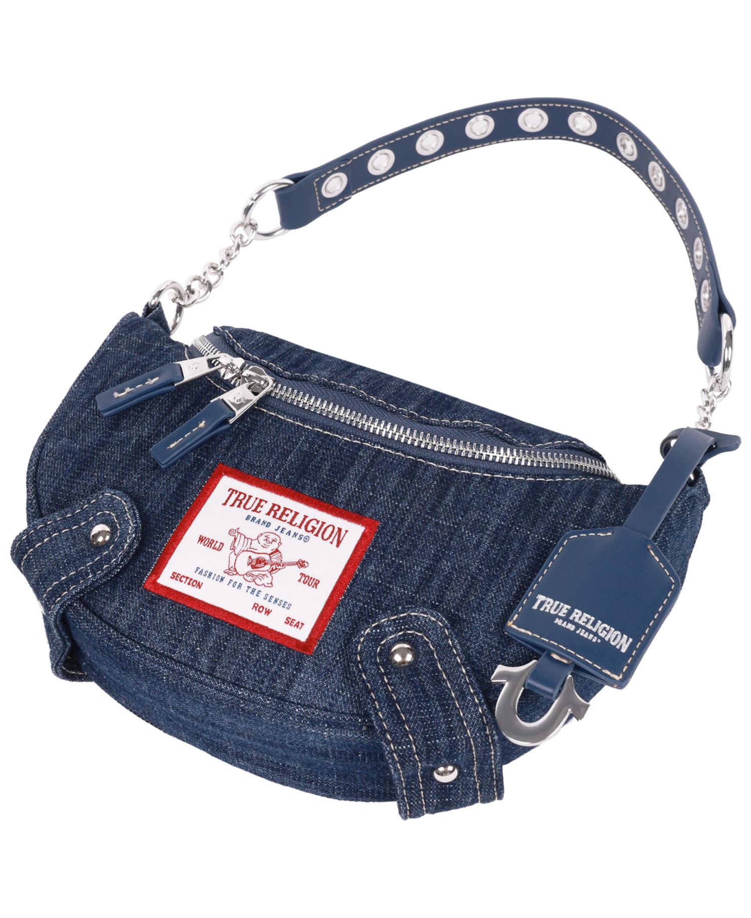 Chain Handle Denim Hobo