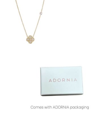 Cubic Zirconia Clover Pendant Necklace