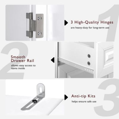 71" Kitchen Pantry Cabinet with Pull-Out Organizers, 6 Door Shelves & Drawers